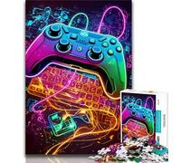 Puzzle 1000 pièces pour Adolescents, Jeux néon, Puzzle 1000 pièces, Jeu de Quiz, décoration Murale, Cadeaux Uniques pour Anniversaire et Noël (Taille 38x26cm)