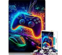 Puzzle 1000 pièces pour Adolescents, Jeux néon, Puzzle 1000 pièces, Jeu de Quiz, décoration Murale, Cadeaux Uniques pour Anniversaire et Noël (Taille 75x50cm)