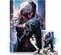 Puzzle 1000 pièces pour Adolescents Jolie Fille d'anime futuriste Apprentissage éducatif Convient pour la décoration de Bureau 38x26cm
