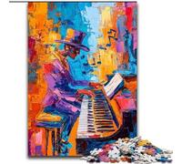 Puzzle 1000 pièces pour Adolescents Jouant du Piano, Peinture à l'huile, Anti-Stress avec pièces entièrement emboîtables de Formes aléatoires, pour Les Enfants de 14 Ans et Plus (Taille 26x38cm)