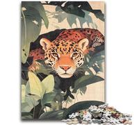 Puzzle 1000 pièces pour Adolescents Jungle Jaguar, Jeux, Jouets, Cadeaux d'anniversaire Uniques pour Les Enfants de 14 Ans et Plus, 26x38cm