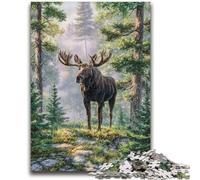 Puzzle 1000 pièces pour Adolescents Jungle Moose, Jeu Stimulant, idéal comme Cadeau pour Toute la Famille, 50x75cm