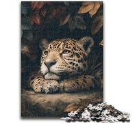 Puzzle 1000 pièces pour Adolescents Jungle Wild Black Panther Jeu Familial Soulagement du Stress Défi Difficile Cadeaux du Père Noël Secret 26x38cm
