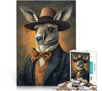Puzzle 1000 pièces pour Adolescents Kangourou en Costume Jouet éducatif d'apprentissage est idéal comme Cadeau pour Toute la Famille 38x26cm