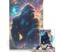 Puzzle 1000 pièces pour Adolescents King Kong dans l'espace Cosmique Galactique Jeu Impossible Interaction Parent-Enfant Cadeaux de Noël ou d'anniversaire 38x26cm