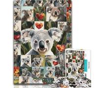 Puzzle 1000 pièces pour Adolescents Koala Collage, Puzzle 1000 pièces, Un défi Difficile à Offrir à Toute la Famille (Taille 38x26cm)