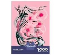 Puzzle 1000 Pièces pour Adolescents Koi Fish Sakura Flowers Puzzles pour Adultes - Jeu Manuel - Assemblage De Motifs - Cadeau d'anniversaire Unique 70x50cm/1000pcs