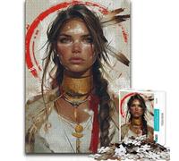Puzzle 1000 pièces pour Adolescents - La beauté des tribus Indiennes - Décoration idéale - Jeu Familial pour Les 14 Ans et Plus - 50x75cm