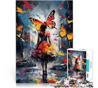Puzzle 1000 pièces pour Adolescents La Fille Papillon Perdue Séjour Anti-Stress pour Tuer Le Temps Une œuvre d'art 38x26cm