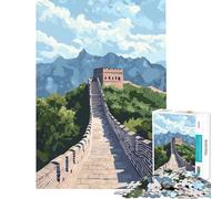 Puzzle 1000 pièces pour Adolescents La Grande Muraille de Chine Jeu intellectuel Jeu Impossible Analyse et logique Cadeau d'anniversaire (Dimensions 38x52cm)