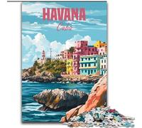 Puzzle 1000 pièces pour Adolescents La Havane Cuba Jeux éducatifs Jeu éducatif pour Anniversaire, Noël pour et 14 Ans (38x26cm) 1000pcs
