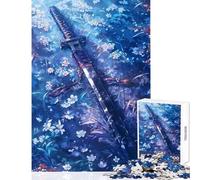 Puzzle 1000 pièces pour Adolescents La Lame du Jardin Bleu Jeu éducatif et ludique idéal pour stimuler la réflexion et la dextérité Dimensions 38x52cm