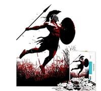 Puzzle 1000 pièces pour Adolescents La Lance d'un Spartiate Fait Mal Jeu de détente Jouet intellectuel activités familiales (38x26cm)