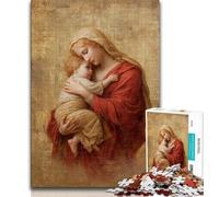 Puzzle 1000 pièces pour Adolescents La Madone et l'enfant 1000 pièces Difficile avec des pièces de Formes aléatoires entièrement imbriquées (50x75cm)