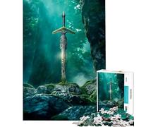 Puzzle 1000 pièces pour Adolescents La quête d'Excalibur Jeu addictif pour cultiver la Patience Casse-tête Décoration Parfaite (Dimensions 75x50cm)