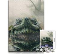 Puzzle 1000 pièces pour Adolescents - La Tortue des Marais Mystique - Jeu de défi Unique et Difficile - Cadeau d'anniversaire - 50x75cm