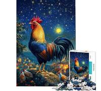 Puzzle 1000 pièces pour Adolescents « La veillée du Coq étoilé » Jeu Manuel Jouet éducatif Cadeau d'anniversaire Difficile (Taille 38x52cm)