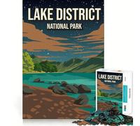 Puzzle 1000 pièces pour Adolescents,Lake District,Angleterre,Royaume-Uni,Bords précis,activité intellectuelle,Jeu de société,Cadeau d'anniversaire Artistique (50x75cm)