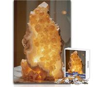 Puzzle 1000 pièces pour Adolescents, Lampe géode en Cristal illuminée, idéal pour des soirées détente, Assemblage précis, Dimensions:50x75cm