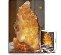 Puzzle 1000 pièces pour Adolescents, Lampe géode en Cristal illuminée, idéal pour des soirées détente, Assemblage précis, Dimensions:38x52cm