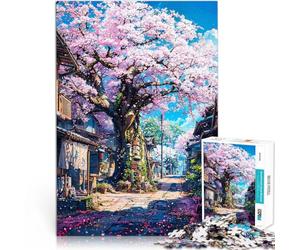 Puzzle 1000 pièces pour Adolescents L'ancien Arbre Sakura Réduction du Stress intéressante Améliorer la mémoire 52x38cm