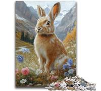 Puzzle 1000 pièces pour Adolescents Lapin Alpin à partir de 14 Ans Jouet éducatif intellectuel décompressant Excellent Cadeau 50x75cm