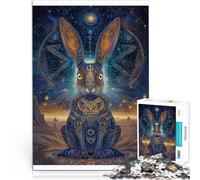Puzzle 1000 pièces pour Adolescents Lapin coloré Entraînez Votre Cerveau et Vos Mains est idéal comme Cadeau pour Toute la Famille 38x26cm