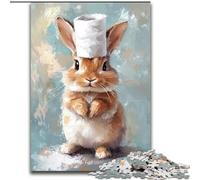 Puzzle 1000 pièces pour Adolescents Lapin Jouant avec du Papier Toilette, Jouets éducatifs, Anti-Stress, Cadeaux et Jouets (Taille 26x38cm)
