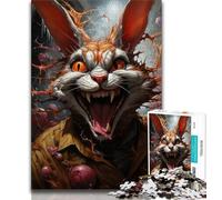 Puzzle 1000 pièces pour Adolescents, Lapins artistiques, Jouets éducatifs, Jeux familiaux, Anniversaires et Cadeaux Uniques (38x26cm)
