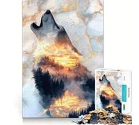 Puzzle 1000 pièces pour Adolescents « l'appel de l'horizon dor頻 Découpe précise Jeu de réflexion créatif et Amusant Détente et Divertissement Cadeau Artistique de Noël (38x52cm)