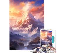 Puzzle 1000 pièces pour Adolescents L'aube au Sommet Jeu éducatif Jouet Jeu intellectuel Cadeau d'anniversaire Apprentissage éducatif (Taille 75x50cm)