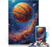 Puzzle 1000 pièces pour Adolescents Le Basket-Ball dans l'espace Coupe de précision Renforcer l'amour Entre Les Couples 52x38cm
