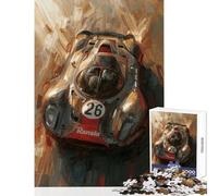 Puzzle 1000 pièces pour Adolescents Le Bolide Vintage Puzzle 1000 pièces Jouet Anti-Stress Cadeau Artistique Soulagement du Stress (38x52cm)