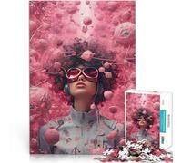 Puzzle 1000 pièces pour Adolescents Le Bonheur du Bruit Rose Jouet éducatif d'apprentissage Œuvre d'art 38x26cm