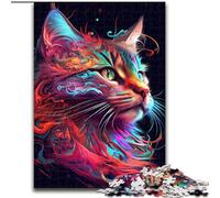 Puzzle 1000 pièces pour Adolescents Le Chat Confiant, Jouet éducatif et décompressant, idéal comme Cadeau pour Toute la Famille (Taille 50x75cm)