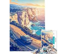 Puzzle 1000 pièces pour Adolescents Le Chemin du Littoral Un défi à relever pour Une décoration Parfaite Jouet Anti-Stress à partir de 14 Ans 50x75cm