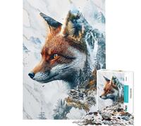 Puzzle 1000 pièces pour Adolescents Le Domaine Mystique du Renard Jeu de Puzzle pour Adolescents Décoration Murale Course de Vitesse Manuelle Aide à l'exercice cérébral (Dimensions 50x75cm)