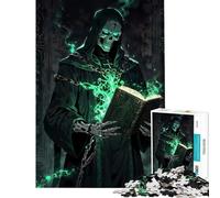 Puzzle 1000 pièces pour Adolescents Le grimoire Interdit du nécromancien Jeu éducatif et intellectuel Cadeau d'anniversaire Apprentissage et éducation (Dimensions 38x52cm)
