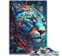 Puzzle 1000 pièces pour Adolescents Le Jaguar attentif Convient aux Enfants de 14 Ans et Plus Jeu de Jouets intellectuels Jeu éducatif pour Anniversaire et Noël 50x75cm