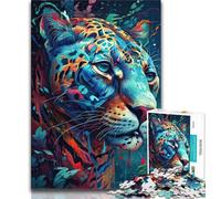 Puzzle 1000 pièces pour Adolescents Le Jaguar attentif, Puzzle 1000 pièces, Jeu éducatif, défi, Jouet, Cadeau pour Toute la Famille (Taille 38x26cm)
