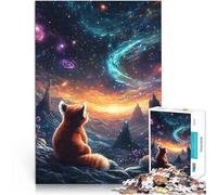 Puzzle 1000 pièces pour Adolescents Le Panda Roux et Le Ciel Cosmique Jouets de Jeu Convient pour la décoration de Bureau 75x50cm