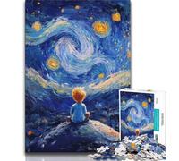 Puzzle 1000 pièces pour Adolescents Le Petit Prince du Ciel Nocturne, défi d'intelligence cérébrale, Jouets addictifs, Cadeau d'anniversaire, Cadeaux, décoration Murale 38x26cm