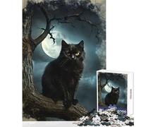 Puzzle 1000 pièces pour Adolescents « Le rôdeur au Clair de Lune » Jeu Anti-Stress idée Cadeau Jeu Pratique Collection d'artistes Format 50x75cm