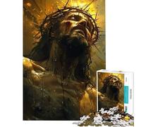 Puzzle 1000 pièces pour Adolescents Le Sacrifice de Jésus Jeu Relaxant Défi intellectuel Jouet addictif Cadeau Amusant Décoration intérieure (Dimensions 38x52cm)