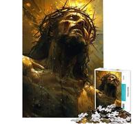 Puzzle 1000 pièces pour Adolescents Le Sacrifice de Jésus Jeu Relaxant Défi intellectuel Jouet addictif Cadeau Amusant Décoration intérieure (Dimensions 75x50cm)