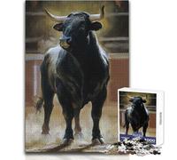 Puzzle 1000 pièces pour Adolescents : Le Taureau Invaincu Jeu intellectuel idéal pour se divertir à la Maison ou comme Cadeau de Noël Secret Dimensions : 50x75cm