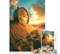Puzzle 1000 pièces pour Adolescents Le Temps dans Le désert Jeu Anti-Stress Idée Cadeau Jeu Pratique Collection Artistes Beaux-Arts Format 38x52cm
