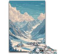 Puzzle 1000 pièces pour Adolescents Lech am Arlberg Art pour Les 14 Ans et Plus Défi éducatif Activités Amusantes à la Maison, Cadeaux d'anniversaire, Cadeaux de Voyage 26x38cm