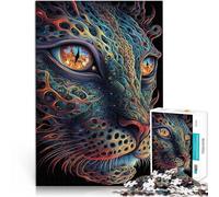 Puzzle 1000 pièces pour Adolescents Léopard Guépard Jaguars Séjour Anti-Stress pour Tuer Le Temps Idées Cadeaux 52x38cm