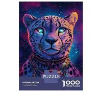 Puzzle 1000 Pièces pour Adolescents Leopard in Cosmos -1 Puzzle Adulte Jeux Relaxants Décoration Intérieure Cadeaux d'anniversaire Et Cadeaux Uniques 52x38cm/1000pcs